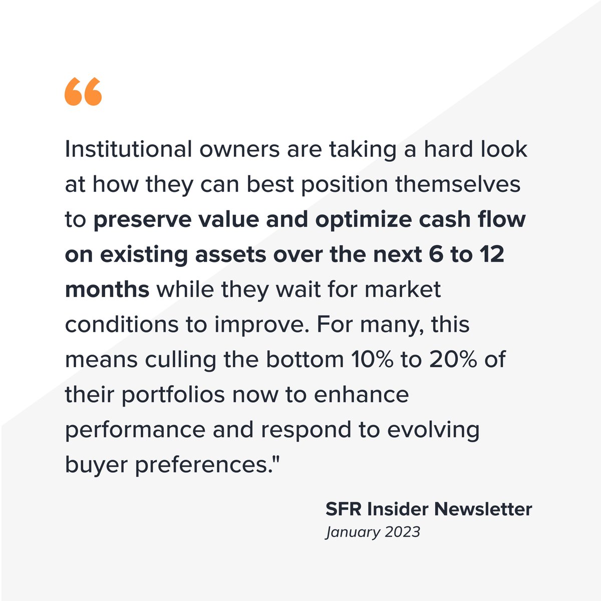 Are you on the list for SFR Insider? In this monthly newsletter, our highly skilled institutional services team with more than $6B in #SFR transactions rounds up market observations and industry highlights. 

Keep reading + subscribe today ➡️ bit.ly/3j9vDcY