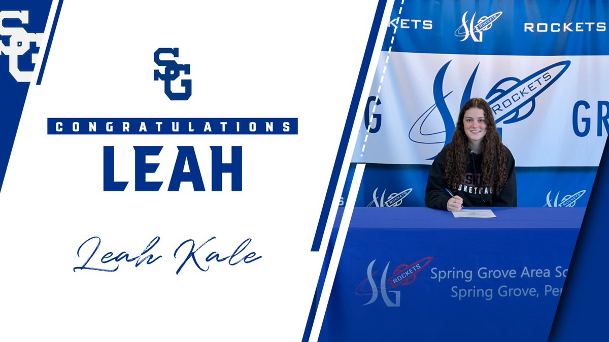 SGASD_Athletics's tweet photo. Congratulations to Leah Kale as she will be continuing her Basketball career at @buwbb_huskies !!!!

#RocketPride https://t.co/DRjWMN81iC