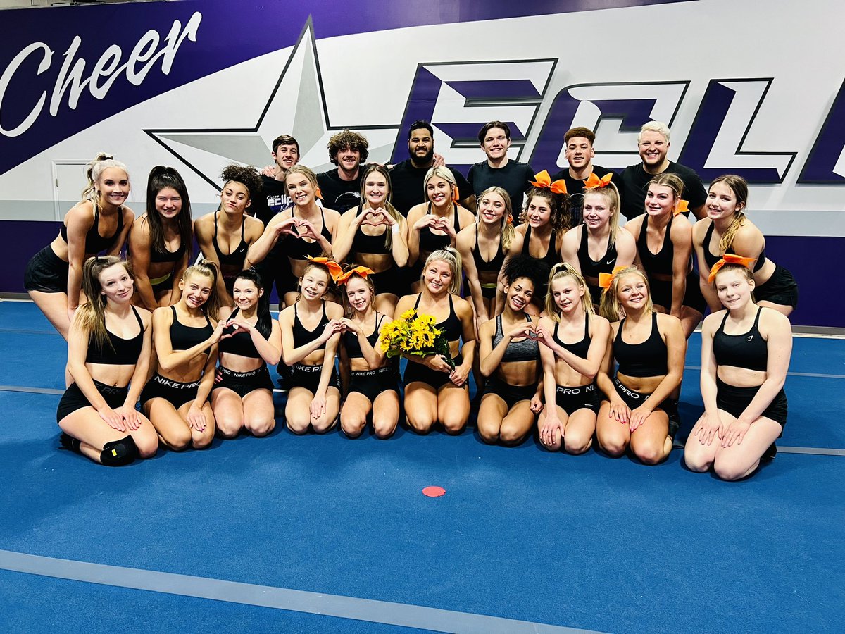 CheerEclipse's tweet photo. The last couple weekends have been so fun; we love spending time with our teammates and purple family.  We cherish our time together and the memories we make. 

Remington was always a fantastic teammate and friend…We miss her everyday! 
#lovelikeremi 🌻 https://t.co/OI0TevrPI1