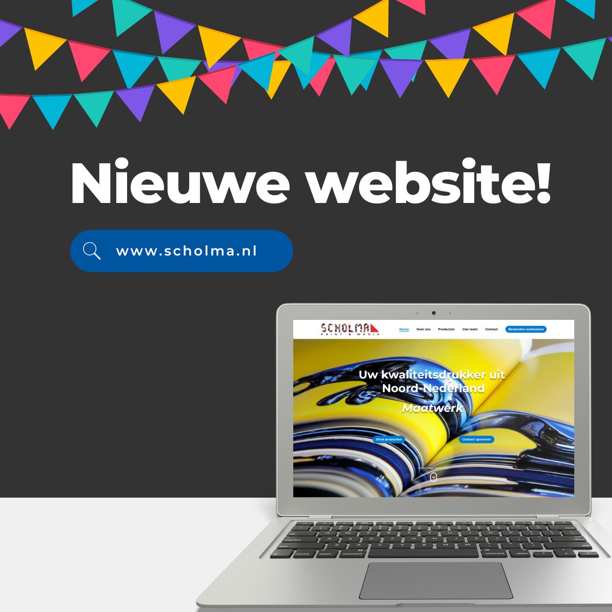 𝗡𝗶𝗲𝘂𝘄𝗲 𝘄𝗲𝗯𝘀𝗶𝘁𝗲!

Onze volledig nieuwe website is nu live en daar zijn we ontzettend trots op! De website is moderner en geeft nog beter inzicht in wat wij voor jouw bedrijf kunnen betekenen. Nieuwsgierig geworden? Kijk snel op scholma.nl

#trots #newsite