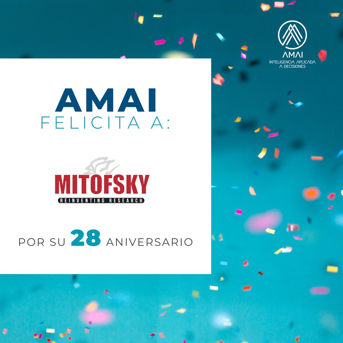 Nos unimos a los festejos de <a href="/Mitofsky_group/">MITOFSKY</a> por su aniversario 28. ¡Felicidades! 🥳