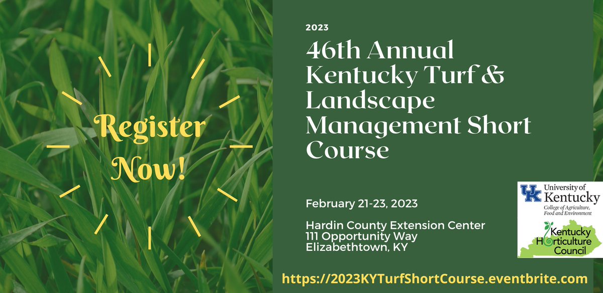 KYHorticulture's tweet photo. Another #2023KYTurfShortCourse sponsor shout-out. Thank you @AdvancedTurf and Aquatic Control. 

A few seats left to attend this fantastic program: https://t.co/rbhHdd4KOr

#KYHorticulture #KYTurf https://t.co/xlfJivHKTN