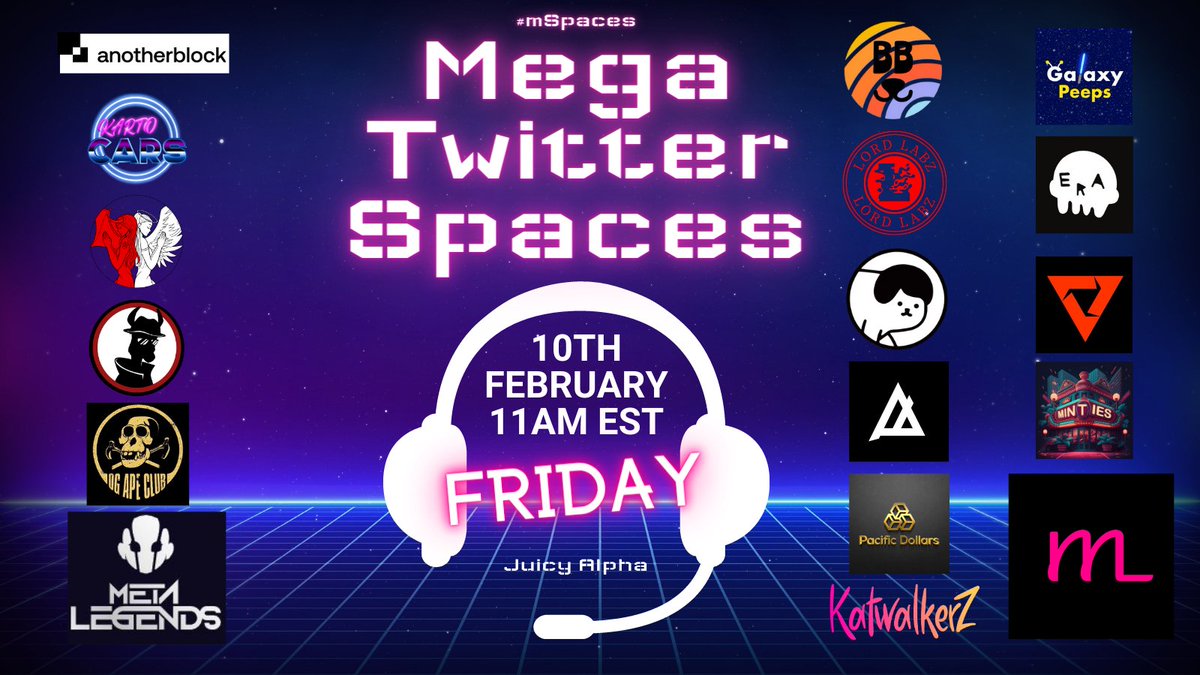 entertainm_io's tweet photo. It really is amazing when 16 amazing communities unite for a night of fun and socializing on a Metaverse party!👀
Especially right after a Mega Twitter Spaces where they spread juicy alpha🤩
📌Don't forget to set your reminder on: https://t.co/o3gYF9Z9EQ
#mSpaces #EntertainM https://t.co/AZGPz8QB8p