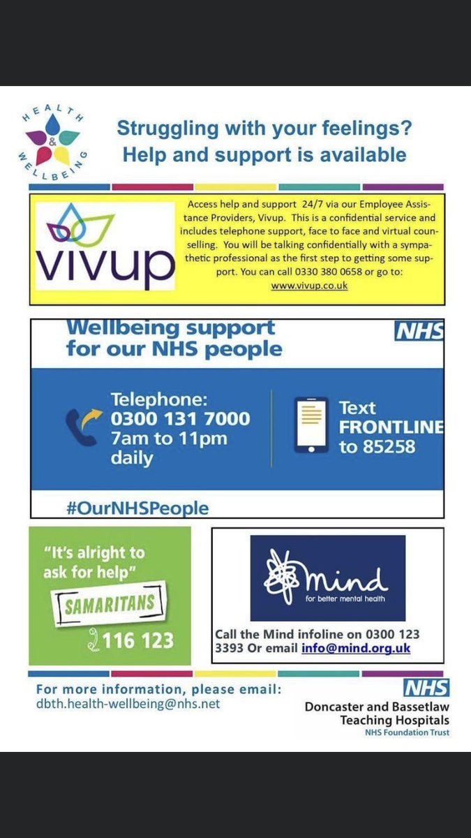 DBTHMatPastoral's tweet photo. Thereβs always somebody to listen to you if you need to share a problem @dbth_nhs Midwives also have the option of getting in touch with our Professional Midwifery Advocate service too #aproblemsharedisaproblemhalved #PMA #howareyoureally @WellbeingDBTH1 https://t.co/6ES0Pzgels