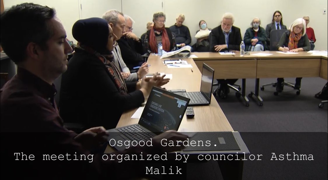 TOAdamVaughan's tweet photo. Last night at City Hall a coalition of community groups sat with City Staff &amp; Parsons Engineering to review their review of Metrolinx’s proposal for the Osgoode Hall Stn on the Ontario Line…thanks to Councillor @ausmalik for giving us a chance to do what @Metrolinx didn’t do/1 https://t.co/It3ob84Zzv