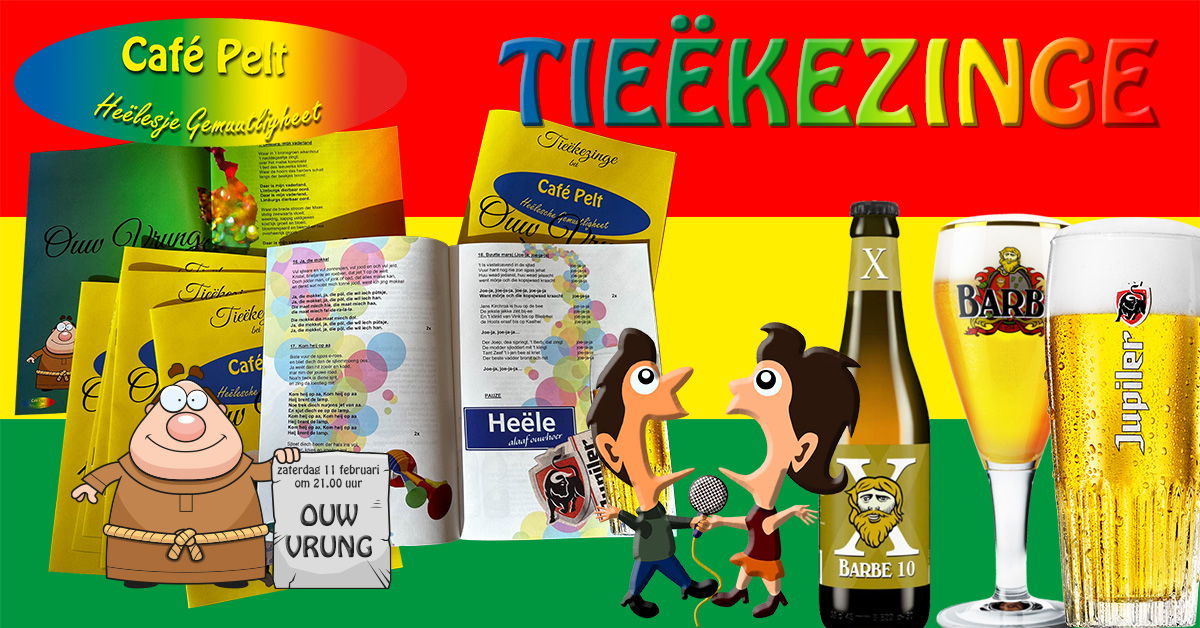 Zaterdag 11 februari vanaf 21.00 uur is het weer Tieëkezinge <a href="/CafePelt/">Arjan Huneman</a> met de Zjwoele Paters. Alaaf!