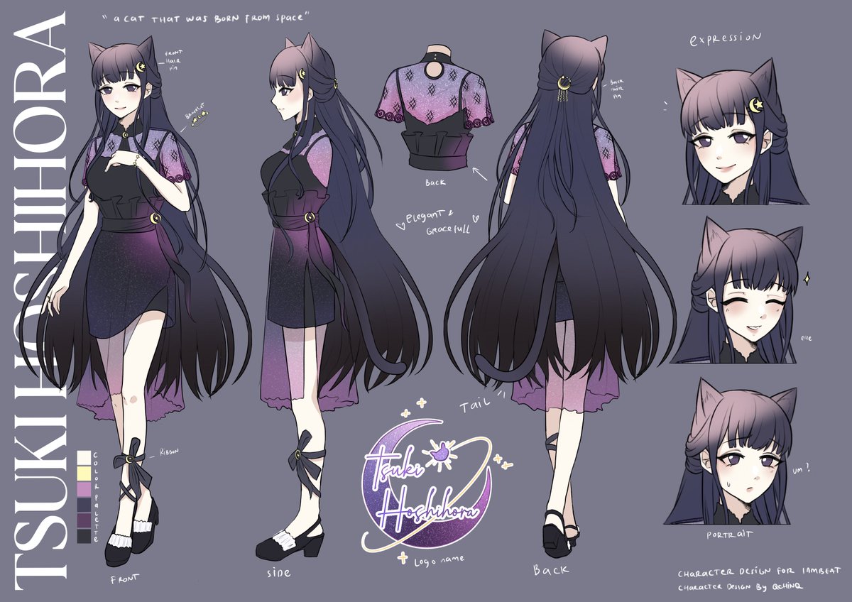 BeatSenpai's tweet image. I've recently got an OC! Her name is Tsuki Hoshihora! She's a cat girl from space :D Born from a strange phenomena from a creation of a new galaxy... 🐱
Thank you to @kucingbacanya for helping me out! You are very nice and amazingly talented! 😊