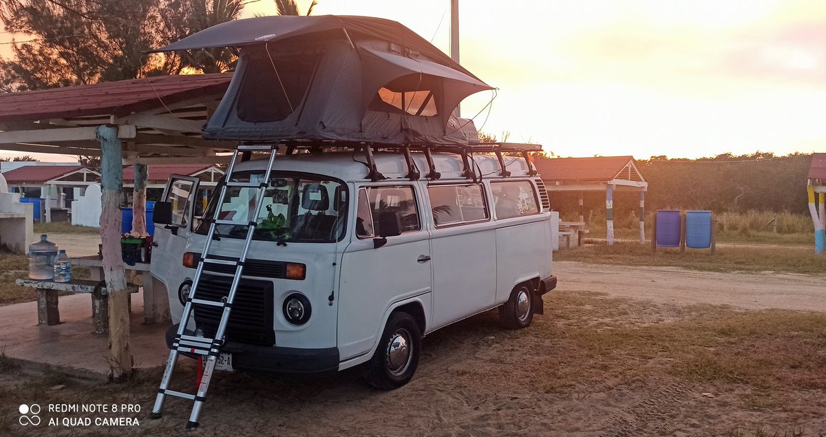 mayocanas's tweet image. Buen día! 🌞

Así estuvo mi campamento 🏕️ en el Golfo de México 🌊 🌴 hace unos días 
@Volkswagen_MX
@Thule
#camping #rooftoptent #RTT #Combi #Kombi #Vwbus #vanlife #buslife #vw #Volkswagen #thule #thuletepui
