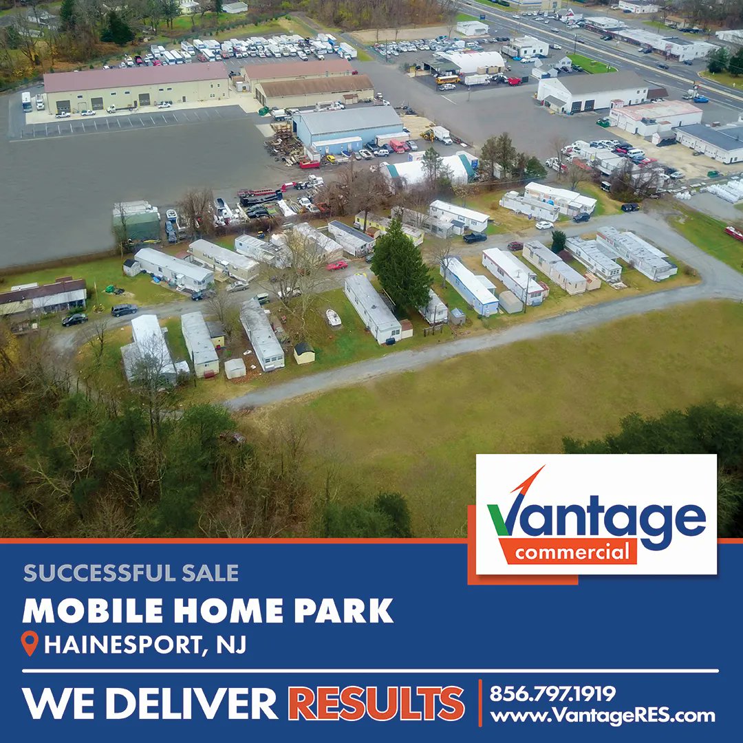 Vantage_CRE's tweet photo. Vantage Commercial is thrilled to announce the successful sale of a 24-pad mobile home park in Hainesport, NJ.

Learn More: https://t.co/MzJL2enYdB 

We Deliver RESULTS!
Contact 856.797.1919

#NJCommercialRealEstate #sale #burlingtoncounty https://t.co/Cczfxoshte