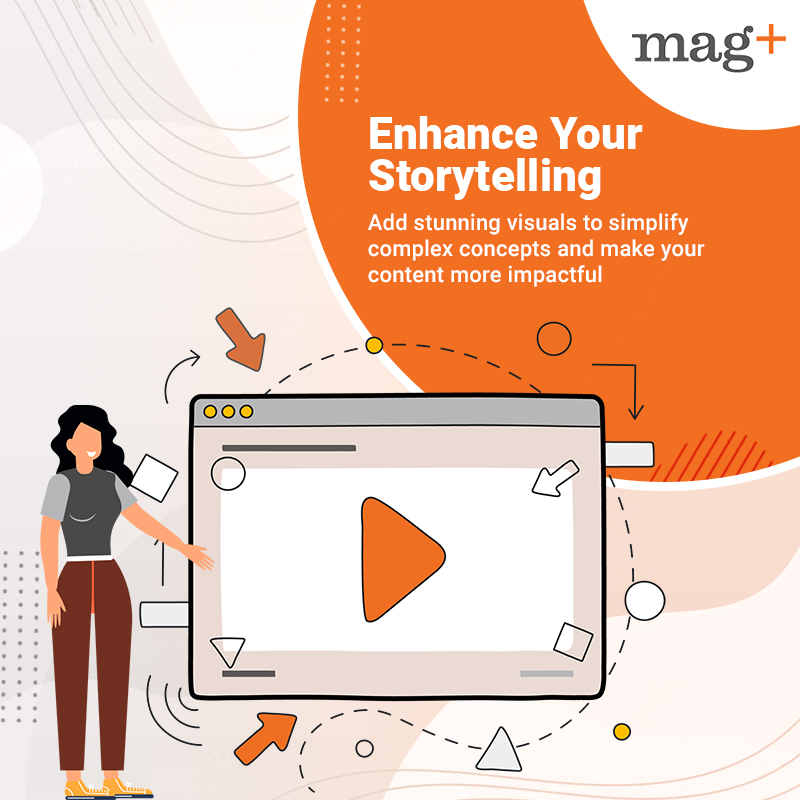 magplus's tweet photo. mag+ Designd allows you to create custom #animations with simple intuitive controls and an easy-to-use interface. Use existing #GIFs or animate any element to turn on the storytelling mode. Visit our product to discover more: https://t.co/ez5UV6CwHm
#visualdesigns #creative https://t.co/F11ATGQZbQ