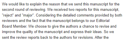 BaggenR's tweet photo. @chrismccrum I asked the editor to explain this choice and received this as a reply... Apparently, if you are an editor you get a 'get out of jail free card' when it comes to terrible manuscripts. Safe to say, I will not review for, or publish with them again. https://t.co/VPB77ZbFmh