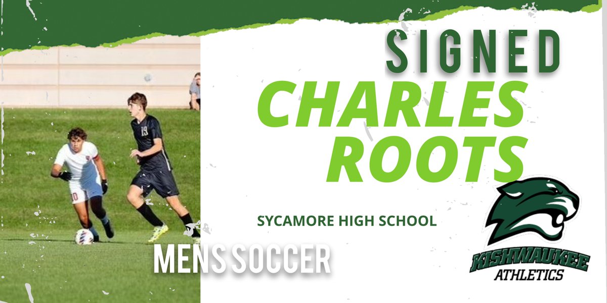 Excited to announce another signee today for the Mens Soccer Program ... Welcome Charles Roots, Defender - Sycamore HS, to the Kougars Family! ☝️#KishFam ⚽️