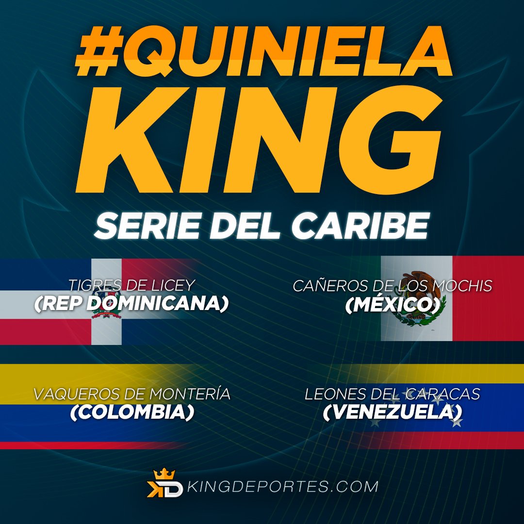 kingdeportesve's tweet photo. ¡La final de la #SerieDelCaribe2023 ya casi llega!

Acierta en que puesto quedara cada equipo

#Venezuela #Mexico #Colombia #RepublicaDominicana  
 
Dale RT+MeGusta

⚾️ Comenta tu pronóstico y usuario (Solo un comentario)
5⃣ premios a repartir 

Válido hasta las 3:30 del 10/02 https://t.co/WMlmC2XNLO