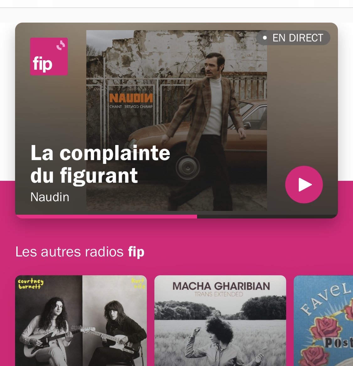 Naudin_music's tweet image. Le #titre "la complainte du figurant" diffusé sur @fipradio !  Merci Marie-Lyne Furmann et Christian Charles 🙏
💿Si vous n'avez pas encore écouté l'album c'est par ici : bfan.link/chant-contrech…
#radio #Fip #album #musique #chantcontrechamp #DjSpaig #Naudin