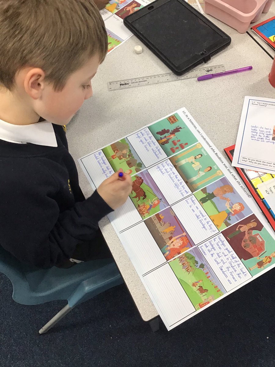 MRPAyear4b's tweet photo. What a fantastic History lesson this afternoon. We looked at impressions of Boudicca and learnt about her story! @MRPAyear4a https://t.co/dE7MKc3nbz