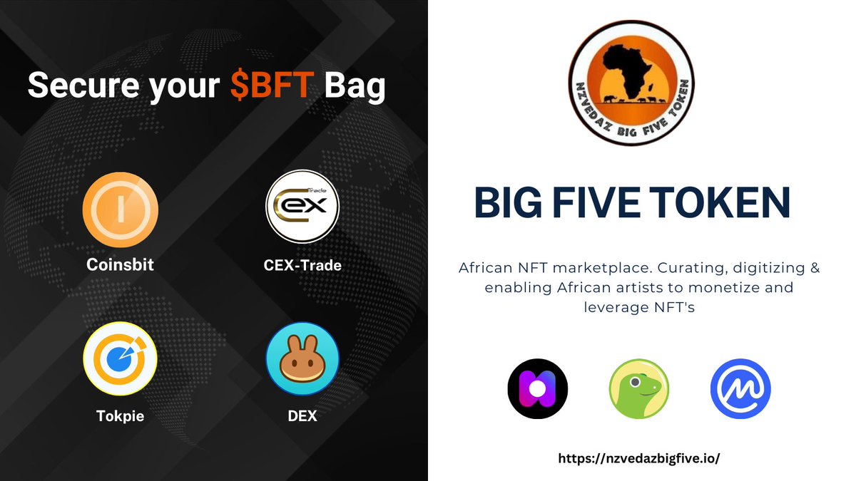 bigfivehodler's tweet photo. More fundamentals loading ! 🔥

Now is the perfect time to top-up your $BFT bag before we head to the moon #BigfiveArmy. 🌙

#TimeForAfrica
#BigFiveToken
#BFT https://t.co/2aZmhDwt2u