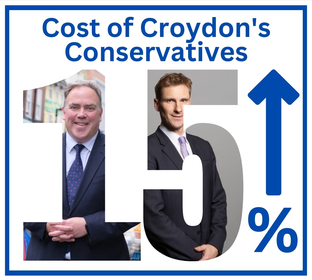Croydon Conservatives are planning to raise council tax by a staggering 15%. 

Croydon's most senior Tory Chris Philp MP crashed the economy, and his mayor is asking you to pay the bill. 

<a href="/CroydonLabour/">Croydon Labour</a> is listening, changing, and leading. The message is clear: No Tory tax hike.