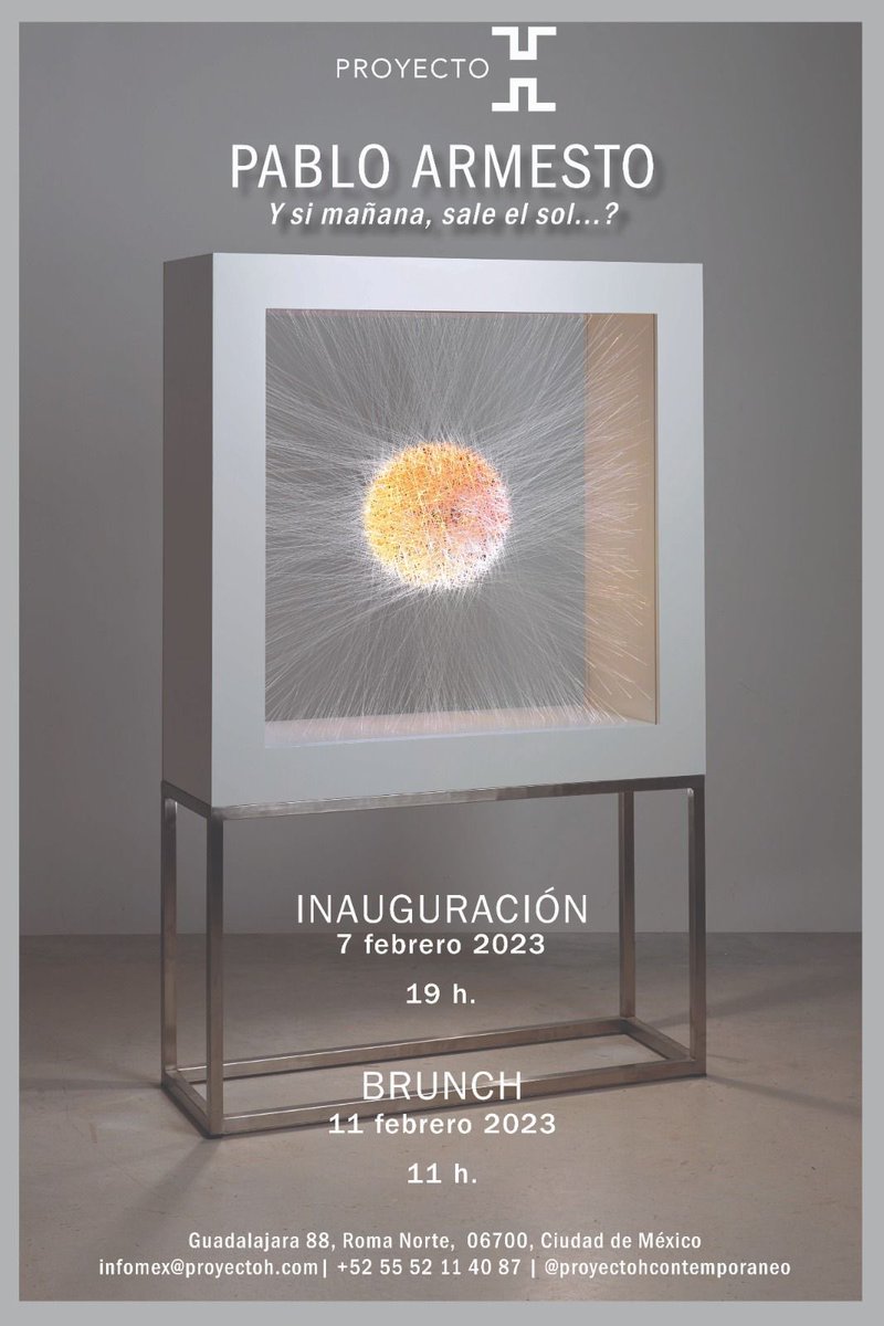 Primera exposición del artista español #PabloArmesto en ProyectoH #MexicoCity #Artecontemporaneo también presente en nuestro Booth B108 en <a href="/ZonaMaco/">ZⓢONAMACO</a> @CentroCitibnmx