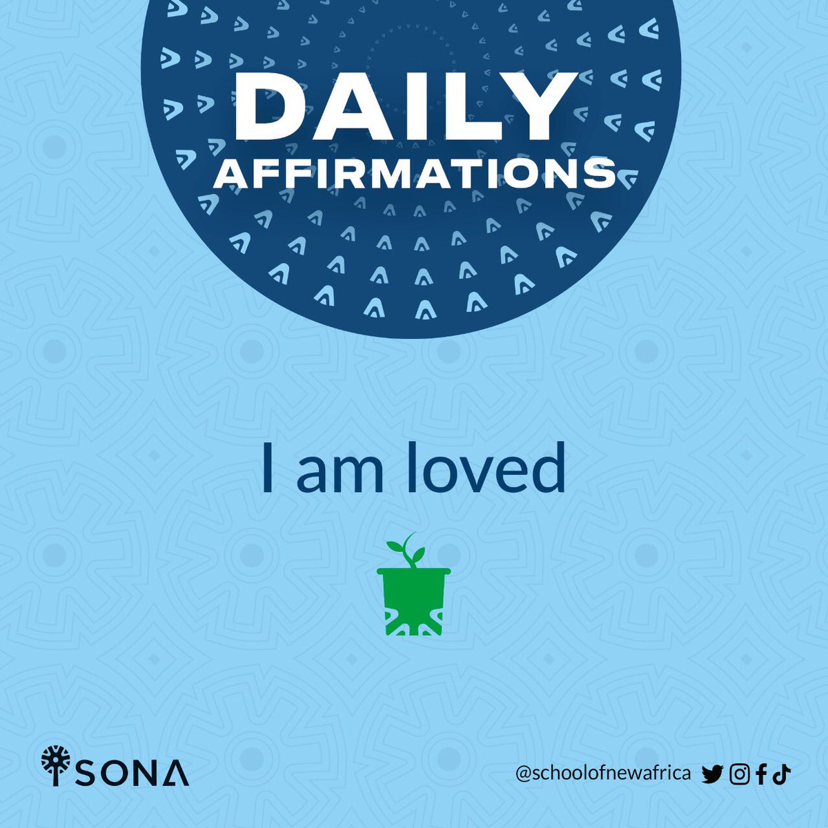 At #SONA we believe it’s never too early to teach self-love. Empowering our children will allow them to excel in life, achieve their potential &amp; go above &amp; beyond. 

This is why we have incorporated affirmations into the SONA app experience

#LoveKnowledgePower
#AfricanHistory