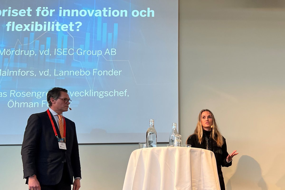 Öhman Fonders <a href="/ajakasrosengren/">Agneta J Rosengren</a>'s två konkreta tips på #Fondmarknadsdagen: 1️⃣ Våga prioritera #innovation. Sätt innovation på agendan. Det är en ledarskapsfråga. 2️⃣ Börja i rätt ände. Prioritera data och automatiserade processer. 🤖<a href="/ohmangruppen/">Öhman</a>