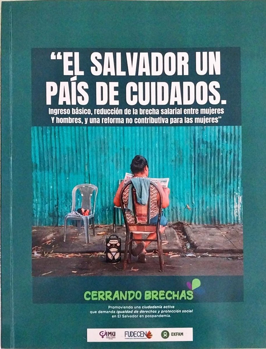 Oxfam_CA's tweet photo. #ElSalvador 🇸🇻 | Estamos en la presentación del estudio 📖 “El Salvador un país de cuidados" desarrollado junto a @fudecen e @imu_ong a través del programa Cerrando Brechas, y con el financiamiento de @AECIDElSalvador. 
#LaIgualdadEsElFuturo https://t.co/opnumrGLIi