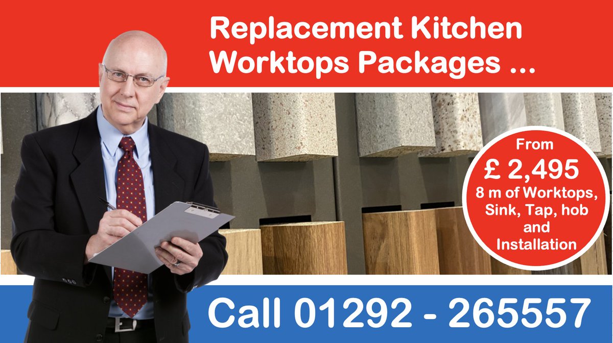 AsnuKitchens's tweet photo. Replacement Kitchen Worktop Packages from £ 2,495.
Call 01292 265557 For FREE estimate. #worktops #kitchenremodel #worksurface #kitchenworktops https://t.co/MOsKn6WKU9