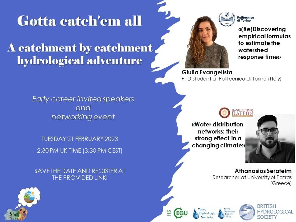 📢:
Join us for the 2nd episode of “Gotta catch’em all” talk organized by <a href="/britishhydrosoc/">British Hydrological Society</a>  and the <a href="/YoungHydrology/">Young Hydrologic Society</a> to hear about Indiana Jones-like #hydrology discoveries and the first-ever type of network! ✨

eventbrite.co.uk/e/bhs-yhs-gott…