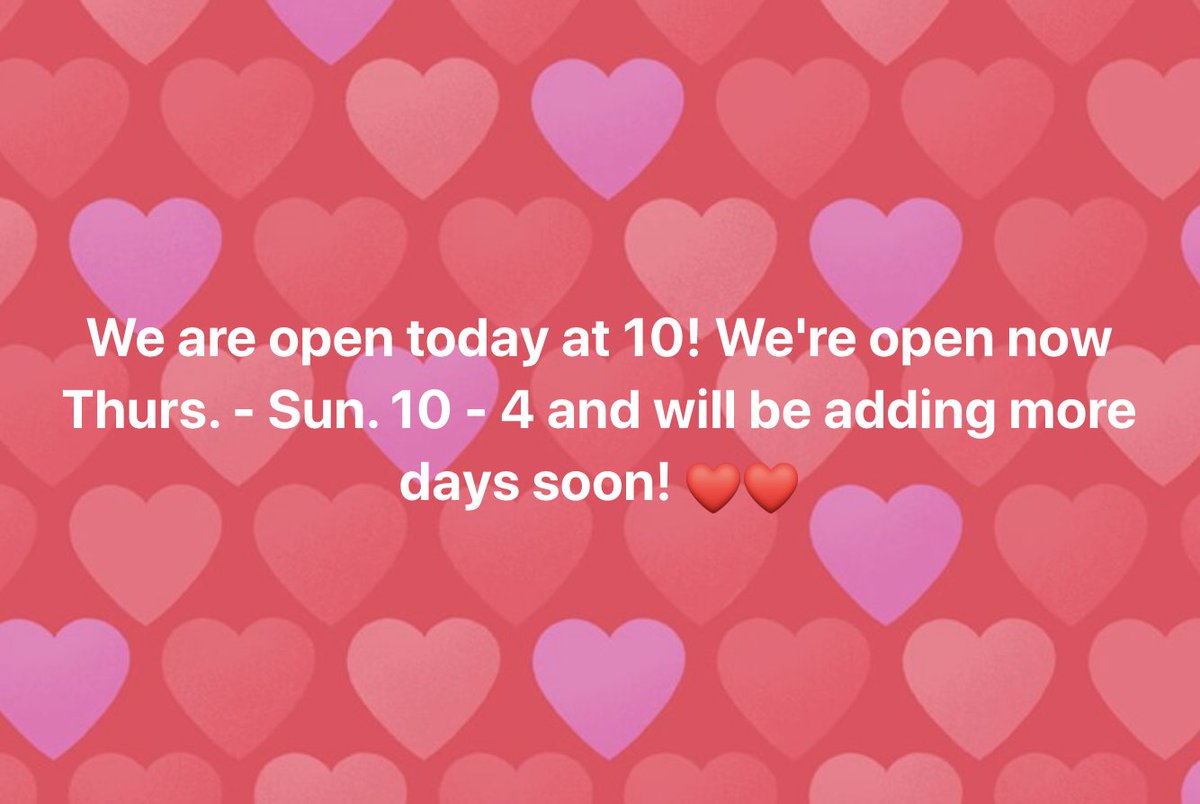 It's such beautiful weather today too! Come see us!! 💞😍