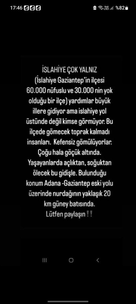 nursenaakts's tweet photo. #islahiye #islahiyedeprem #islahiyeyardımbekliyor https://t.co/rMCQ9BnZcA