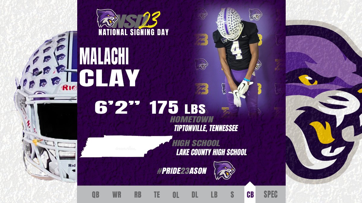 BU_FootballTN's tweet photo. βοΈ Malachi Clay is π into being a Wildcat!
Welcome, @MalachiClay5 !
π DB | 6-2 | 175
π Tiptonville, Tennessee
π« Lake County HS
#ChasingGreatness|#Pride23ason
| #NSD23 https://t.co/TBXIXTiS8A