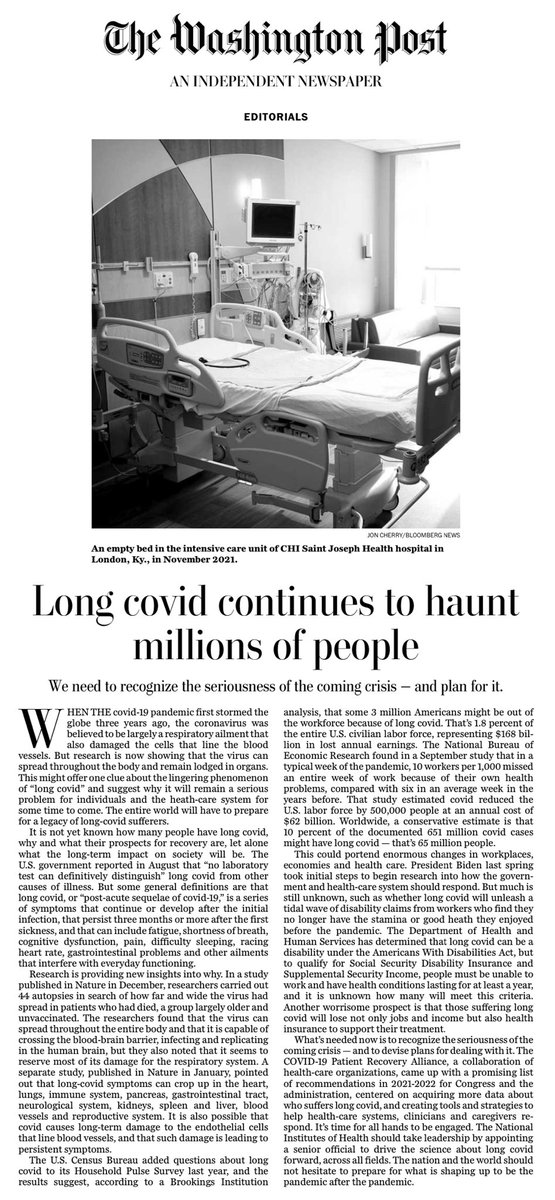 Eric Topol (@erictopol) on Twitter photo āThe pandemic after the pandemicā
Todayās ā¦<a href="/washingtonpost/">The Washington Post</a>ā© editorial on #LongCovid āThe pandemic after the pandemicā
Todayās ā¦<a href="/washingtonpost/">The Washington Post</a>ā© editorial on #LongCovid