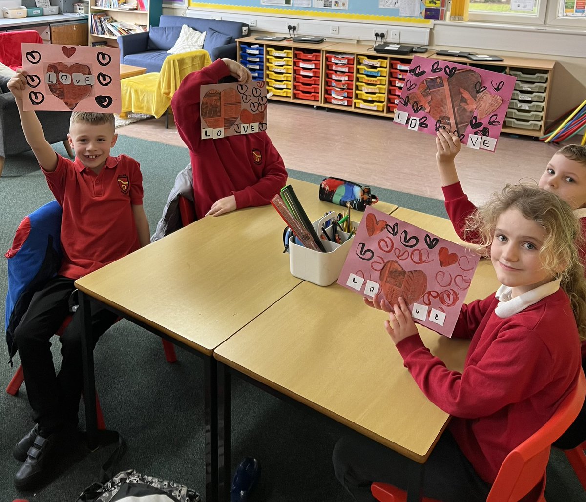 MissCockburnP54's tweet photo. Love is in the air in P5/4. We created beautiful Valentine’s Day pictures to share with our loved ones. During the process we practiced our cutting, painting, collage and creativity skills. https://t.co/9wD4POgoEk