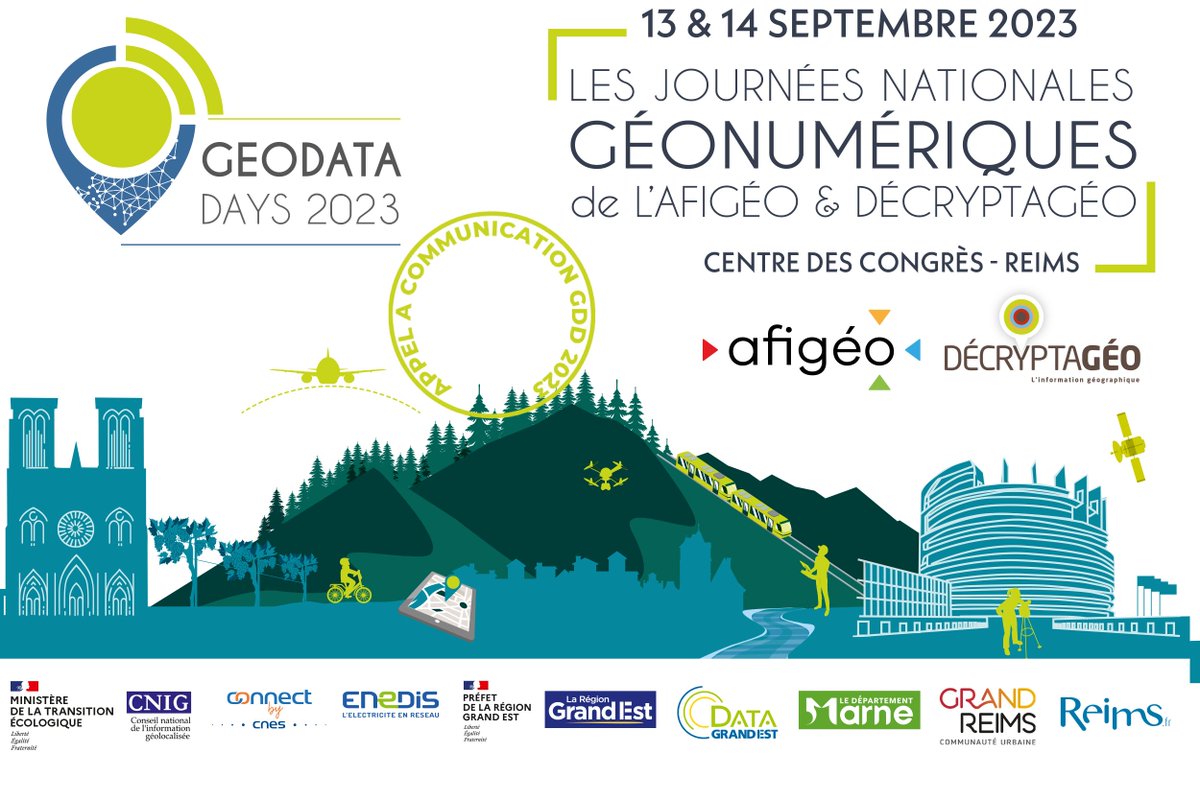 #GeoDataDays 2023 🟢 Partagez une expérience innovante dans le domaine des #geodata. Rejoignez le panel d'expert(e)s en répondant à l'appel à communication avant le 13 mars 2023 sur le thème: 'Ensemble, repoussons les limites des géodata !' 👉 geodatadays.fr/le-programme