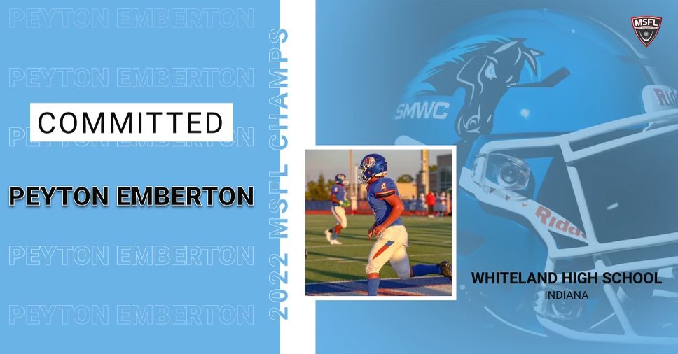 Excited to announce my commitment to play football at the next level at Saint Mary of the Woods! I want to thank everyone who has helped me through this process ! <a href="/coachpowell91/">🏈Blaine Powell🏈</a> <a href="/WWarriorFB/">Coach Fisher</a> <a href="/CoachPreston13/">John Preston</a>