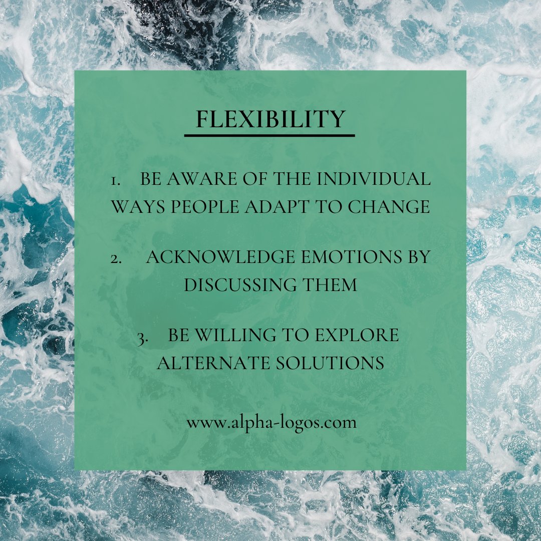 AlphaLogosCoach's tweet image. Flexibility is an underrated asset of leadership!

You can be more flexible by:
🔹 Being aware of the way your team adapts and changes
🔹 Acknowledging emotions and discussing them
🔹 Being willing to explore alternate solutions

#BeginwithMindset #LeadershipCoach #Flexibility