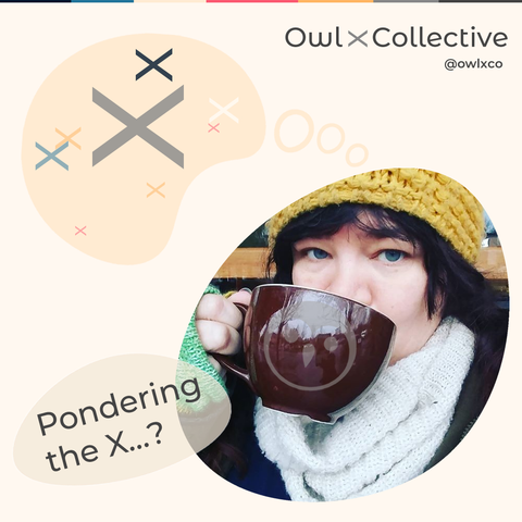 owlxco's tweet photo. Pondering the X in OwlX Collective...? It signifies collaboration but can mean so much more: Intersection. Multiplication. Malcolm X. Gen X. XOXO. X marks the spot! Each X is something big, impactful, more than what came before—and that just feels so fitting for our new company! https://t.co/crJjiBsttk