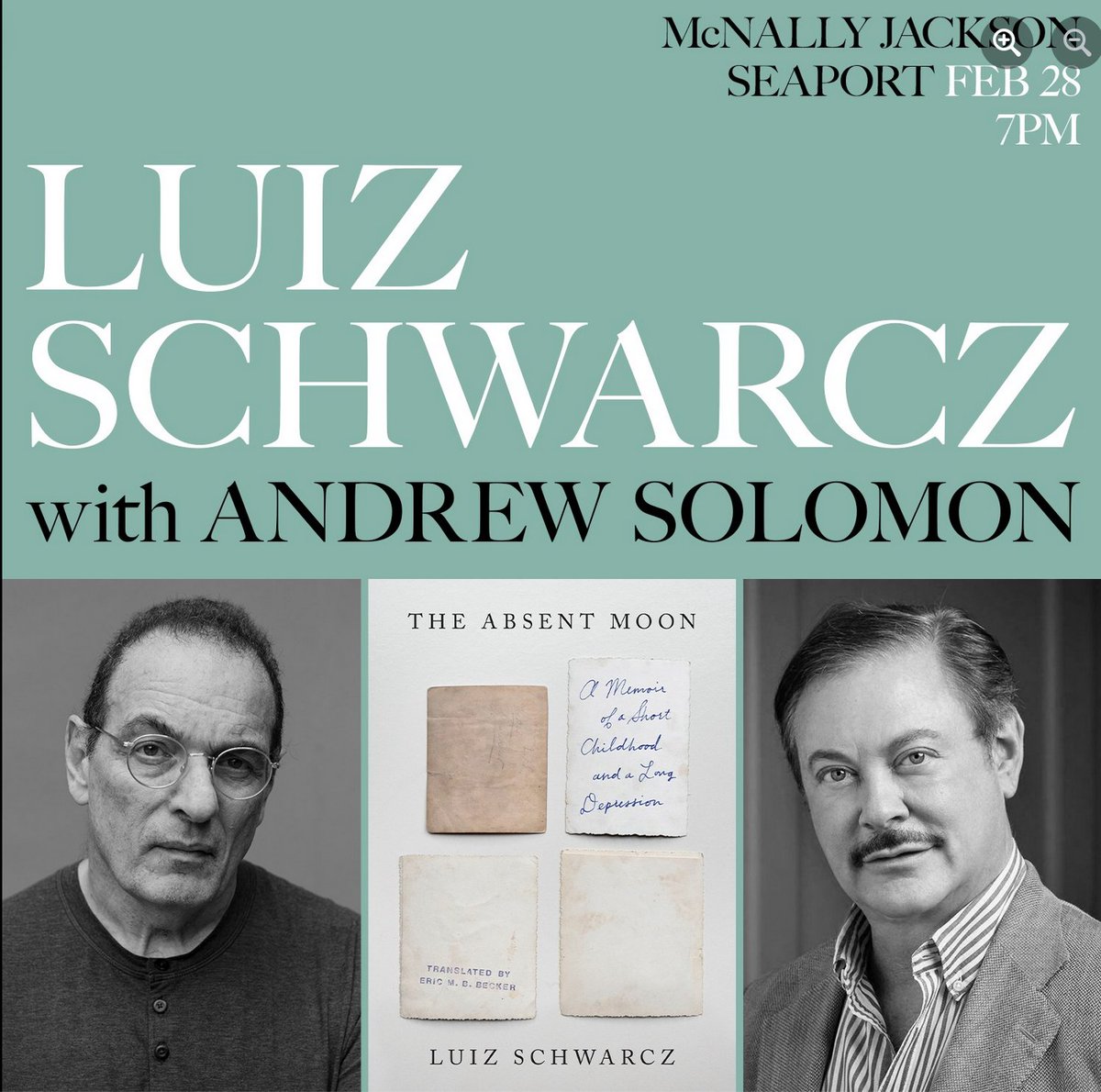 Do come to this event for Luiz's remarkable book. February 28 @mcnallyjackson ow.ly/VbTv50MNh7r