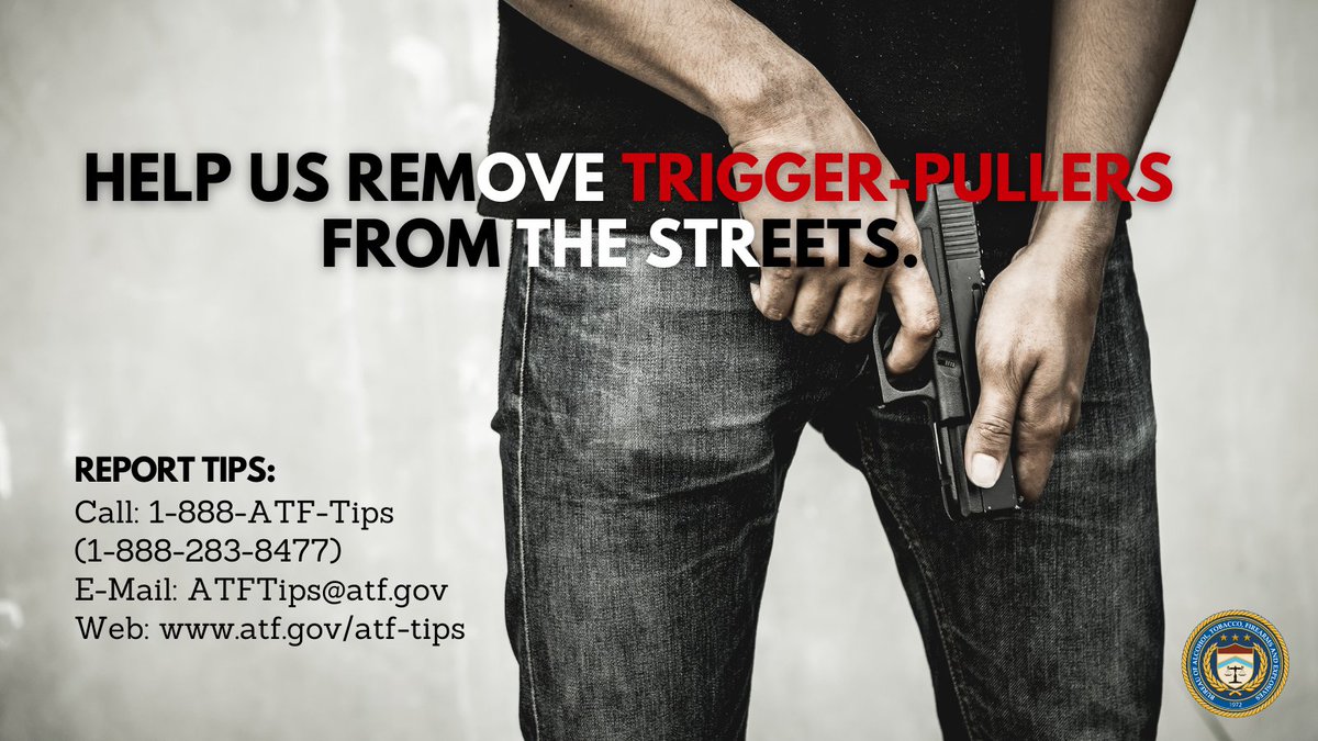 We need your help to remove violent criminals from our streets. We strive to significantly improve communities' safety without violating your privacy. ATF offers a variety of ways to submit tips anonymously. Go to atf.gov/atf-tips and download the Reportit® app. #ATFTips