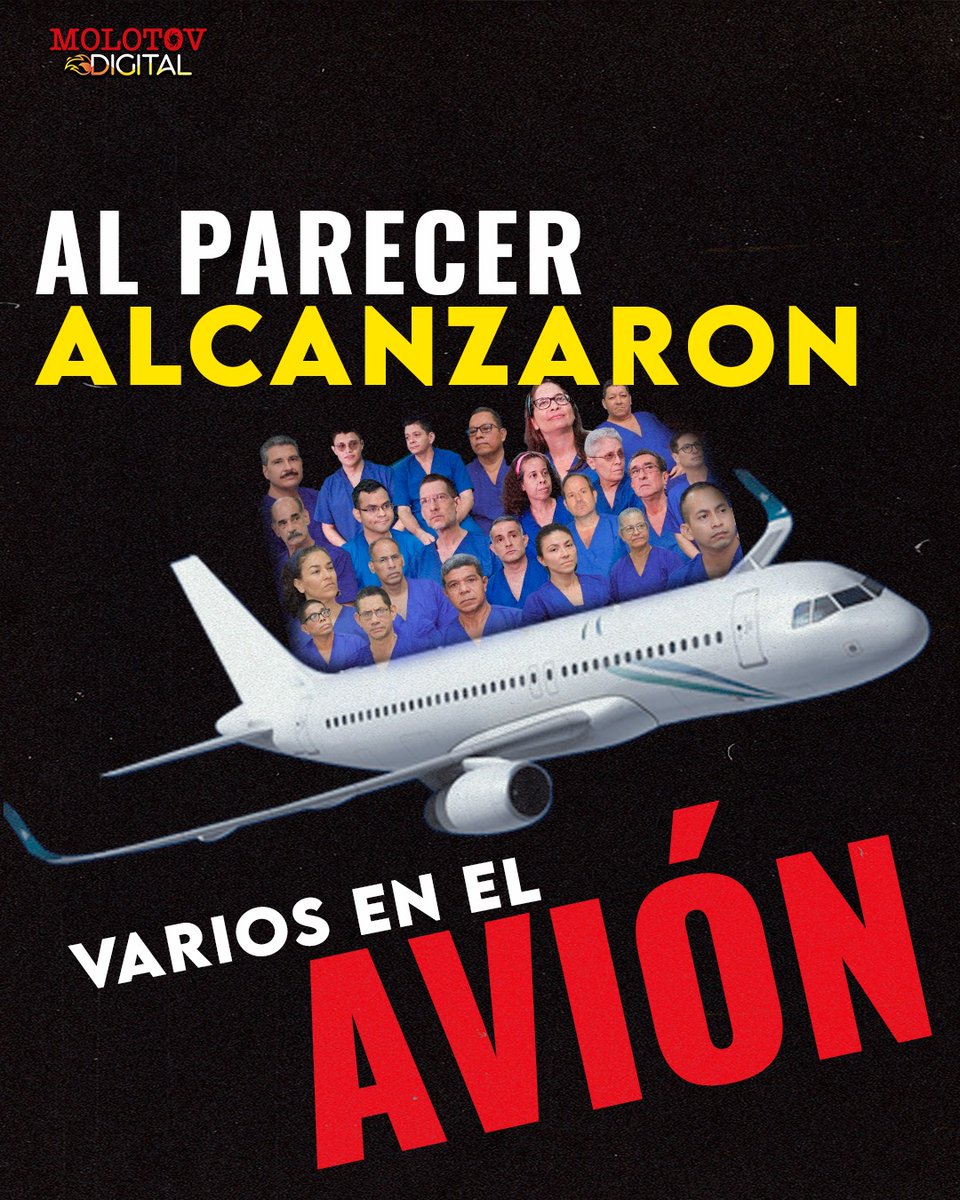 Ellos si alcanzaron en el avión ✈️,  apretaditos pero alcanzaron TODOS!!

Que viva #Nicaragua Libre 🇳🇮🔴⚫️💪

<a href="/molotovdigital_/">Molotov Digital</a> <a href="/Politicanica_/">Soy Humana 😎 Mayte Silva 💓</a> <a href="/Atego16/">@🅰🆃🅴🅶🅾 🇳🇮</a> <a href="/PrensaPopulr/">Prensa Popular</a> <a href="/REDROJA4/">RED ROJA 🔻</a>