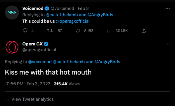 Opera GX tweet media