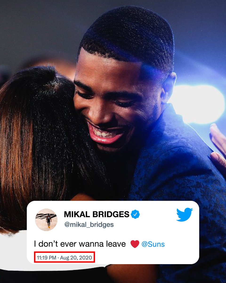 ESPNNBA's tweet photo. It's been a good ride for Mikal Bridges in Phoenix ❤️ https://t.co/dtQ3PQ5qp2