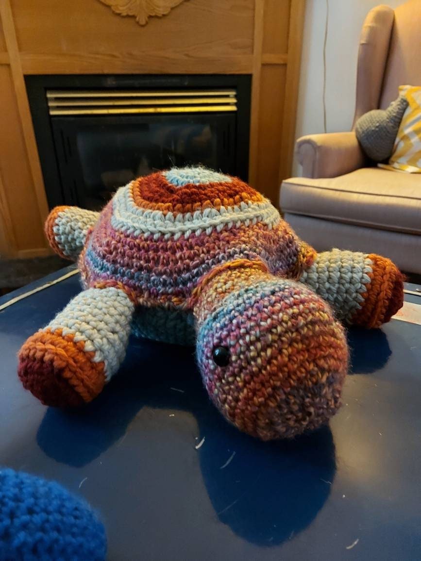 Excited to share the latest addition to my #etsy shop: Turtle amigurumi plush toy stuffy crochet turtle large #turtle #amigurumi #crochettoys #housewarminggifts #yarncreations #giftsforkids etsy.me/3xtjAuV