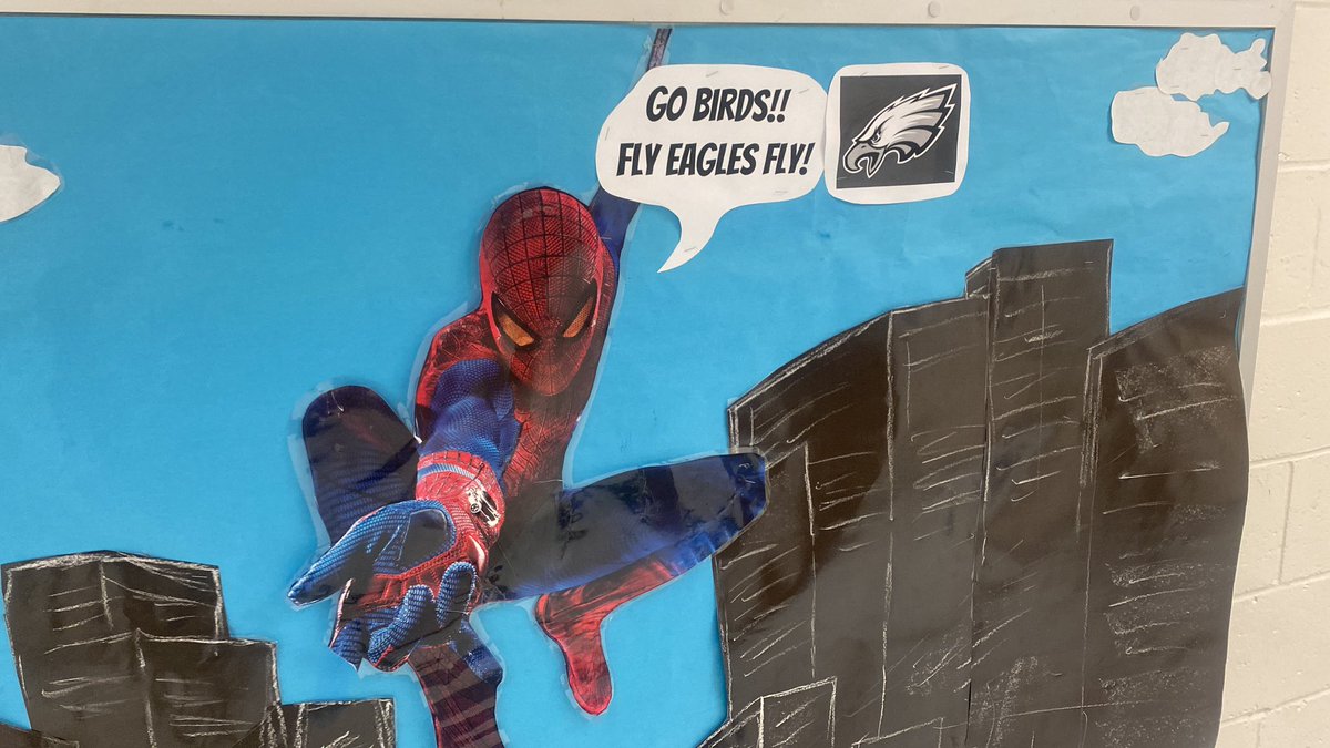 PCICoodyj's tweet photo. Spider-Man has chosen.  #gobirds https://t.co/MyCX0q9fB9