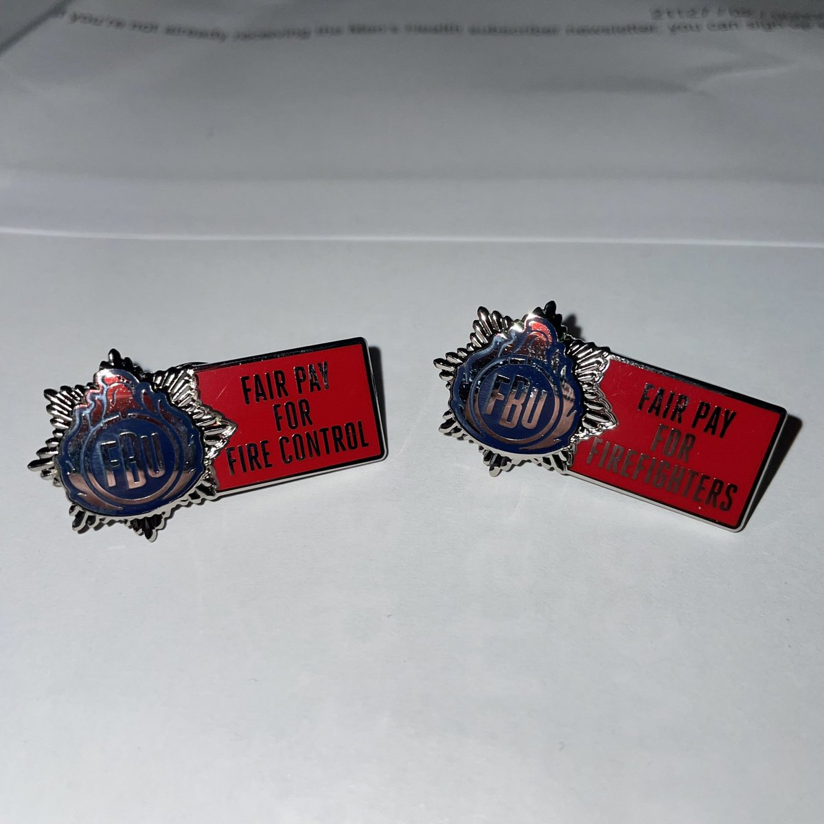 Back from a course and these are here waiting for me! <a href="/fbunational/">Fire Brigades Union</a> <a href="/FBUCSNC/">FBU Control</a> can’t wait to share these tomorrow #solidarity #FairPayOrFireStrike #fairpay #EnoughIsEnough