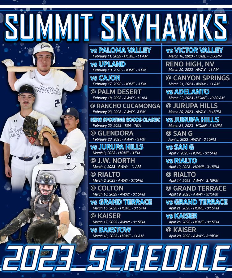 SummitBaseball's tweet photo. It’s almost time for Skyhawk Baseball ⚾️🦅
Hawk Nation get ready to #PackTheNest this Saturday @ 11am‼️
#GoHawks #Summit #SkyhawkBaseball
Designed by: @deezphotoss
@SummitSports2 @SummitSkyHawks https://t.co/DeTeVbiEqc