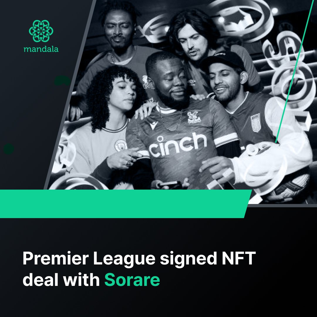 Sorare had received the official <a href="/premierleague/">Premier League</a>  licensing for #NFTs 🚀

<a href="/Sorare/">Sorare</a> will sell digital sports cards of players from ALL Premier League clubs ⚽️

Users will be able to purchase digital cards of the players of their choice and play them against global fans! 🏟️