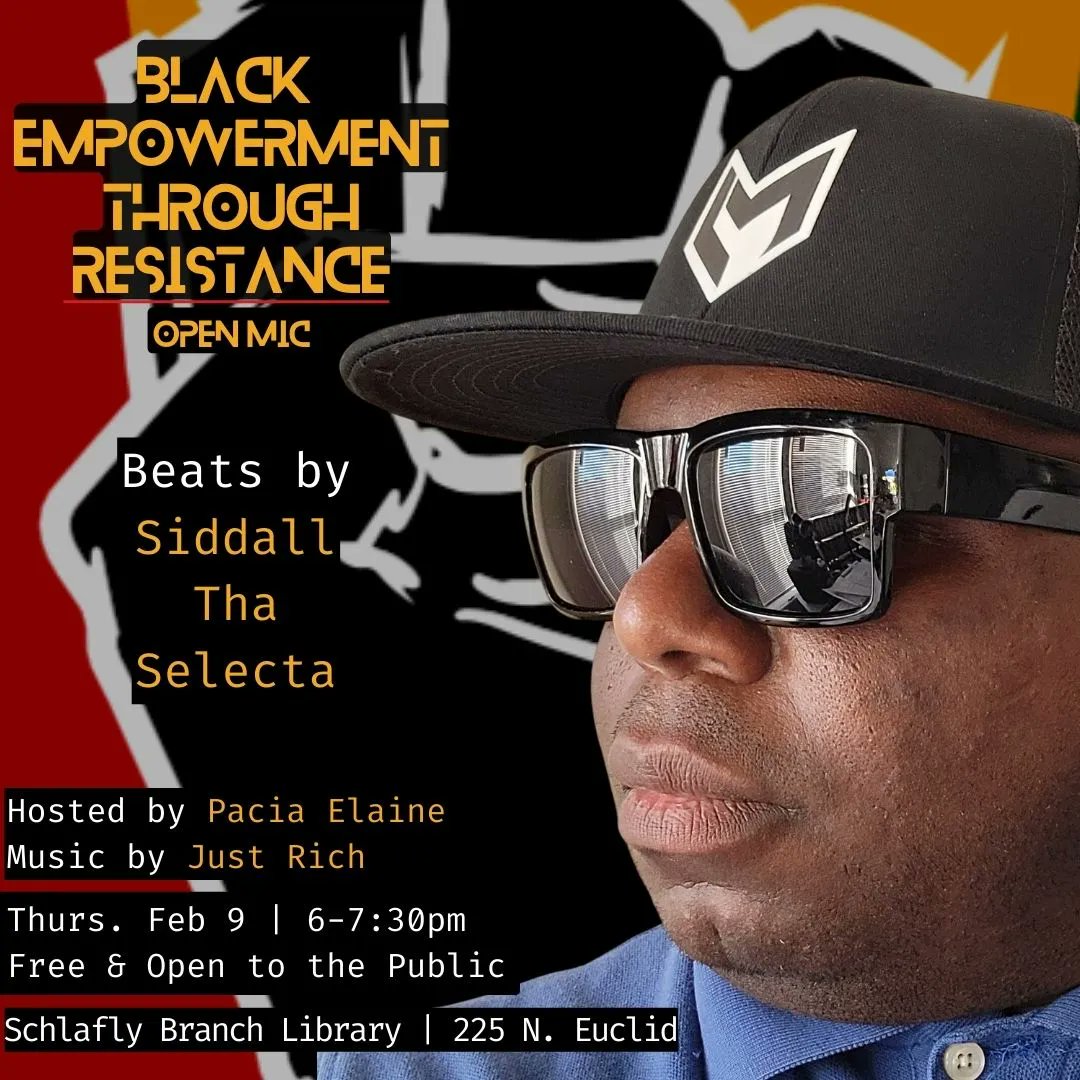 Open mic tonight with Siddall tha Selecta curating beats for BHM. It's free. Come through at 6 pm

#SLPL
#BlackHistoryMonth
#Poetry
#Music