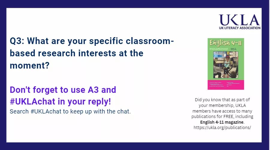 Thanks for all the great discussion so far, time for question 3 already. #UKLAchat