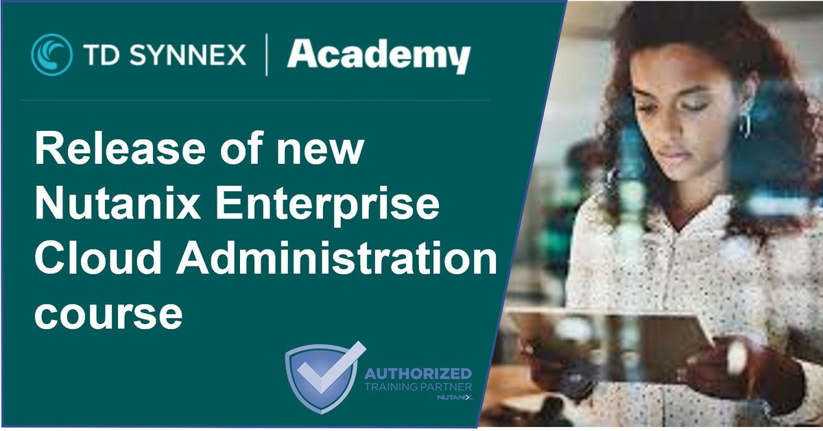 Have a look at our updated in-depth course for #Nutanix Cloud Administration. Designed with Prism Central as the focal point, this course covers the centralized management capabilities of Nutanix and its features.
academy.tdsynnex.com/uk/training/co…
<a href="/NutanixPartners/">NutanixPartners</a>
<a href="/NutanixEDU/">Nutanix University</a>
<a href="/Nutanix_EMEA/">Nutanix EMEA</a>