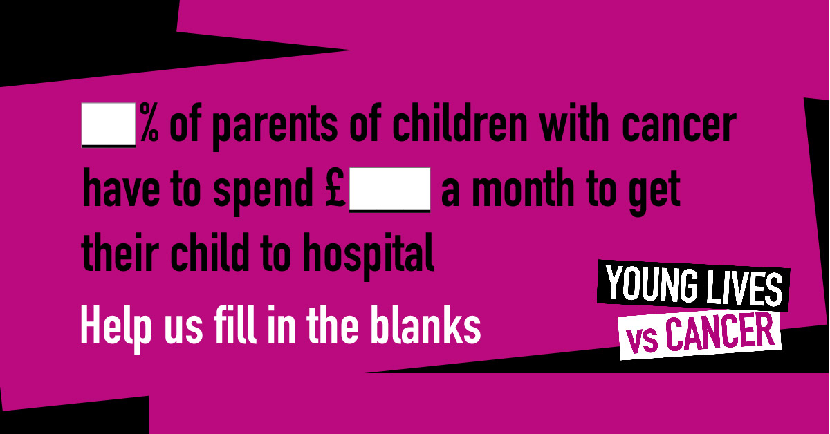 Do you have a child (under 27), or are you a young person (18-26) who has experience of cancer treatment and care in the past two years? 

We want to hear from you! Visit our website to take part in our new travel costs survey: bit.ly/3DSIlnH
